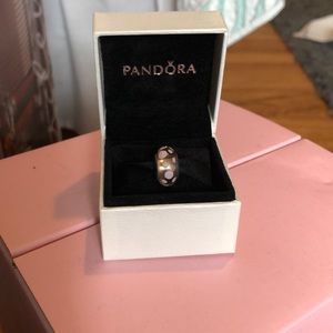 Pandora Charm- pink glass